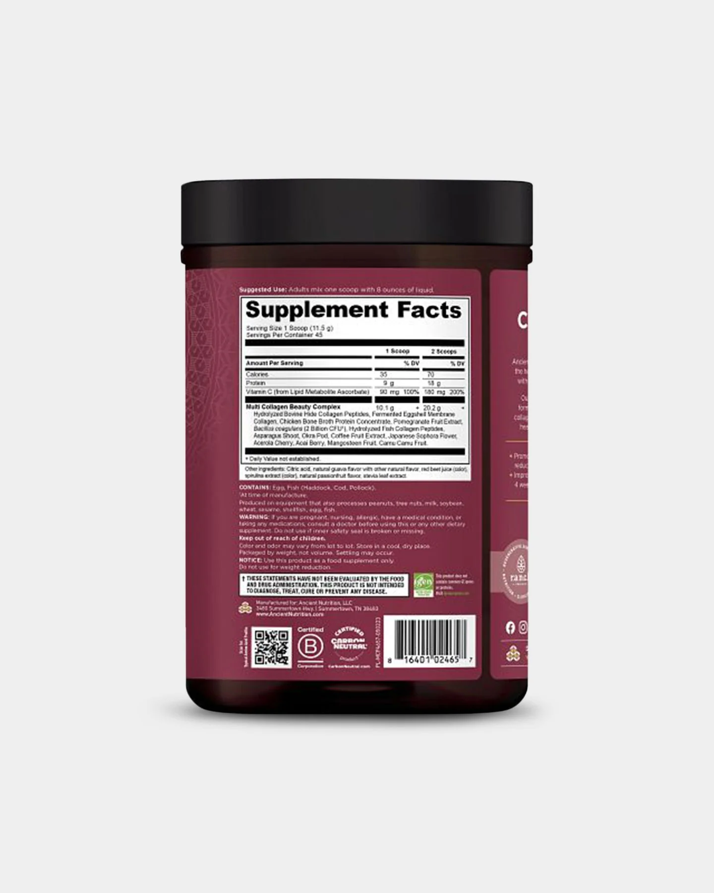 Ancient Nutrition Multi Collagen Protein - Beauty Within - Image 2