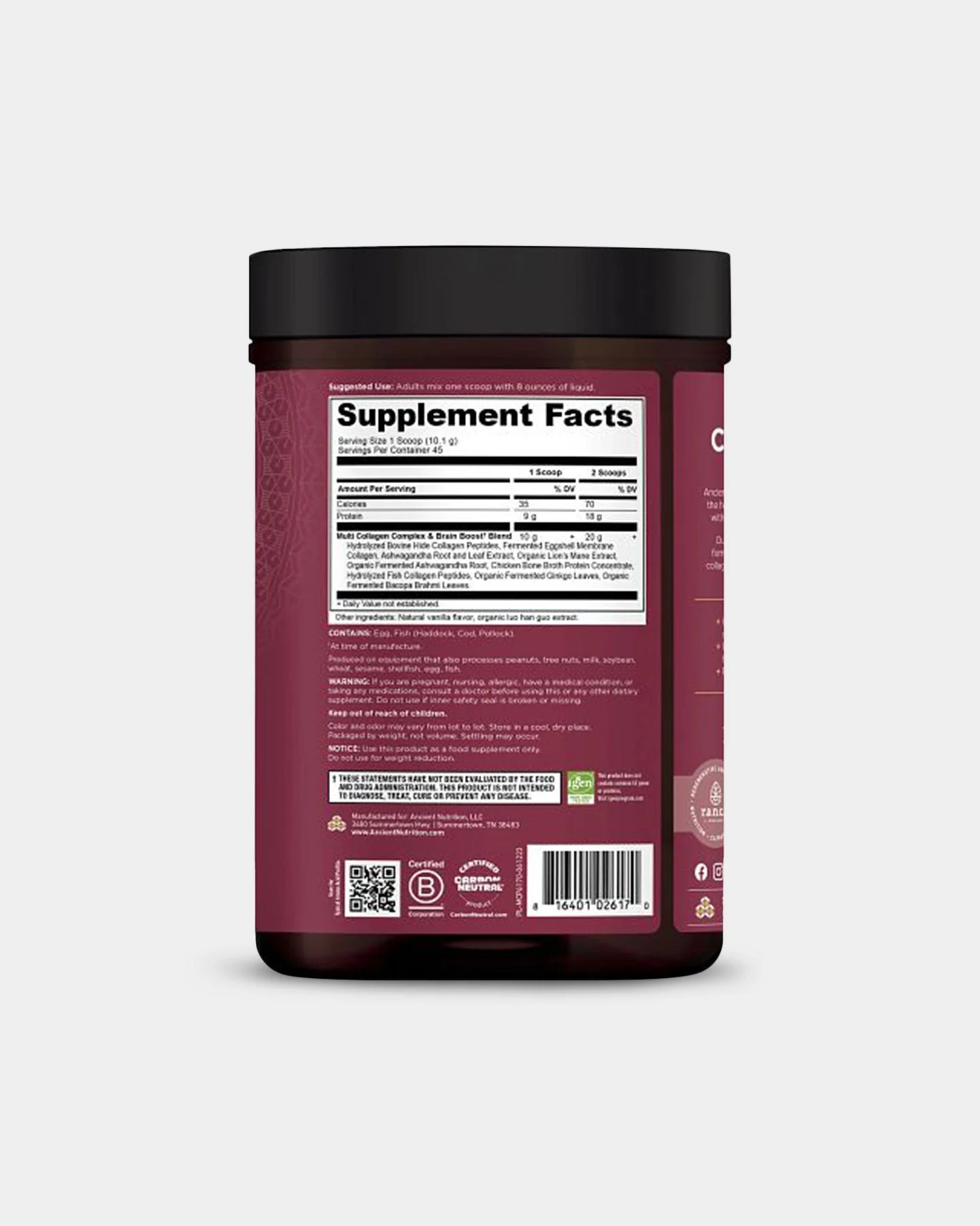 Ancient Nutrition Multi Collagen Protein - Brain Boost - Image 2