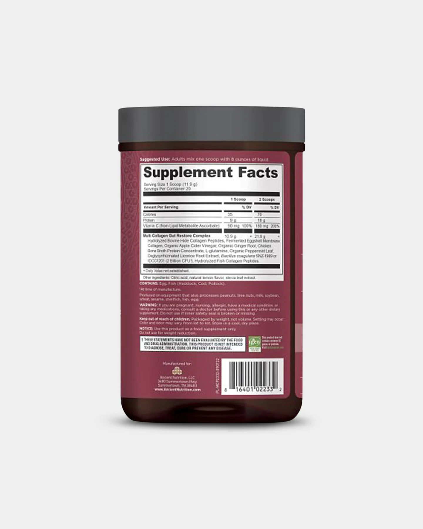 Ancient Nutrition Multi Collagen Protein - Gut Restore - Image 2