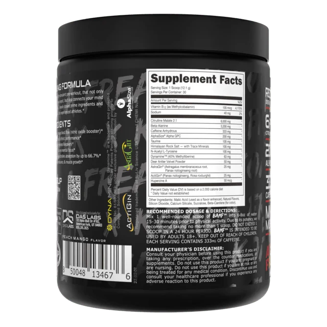 Bucked Up BAMF Nootropic High Stimulant Pre-Workout - Image 30