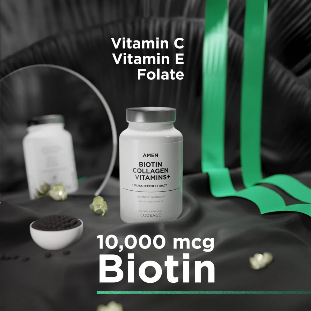 Codeage Amen Biotin Collagen Vitamins + Black Pepper Extract - Image 5