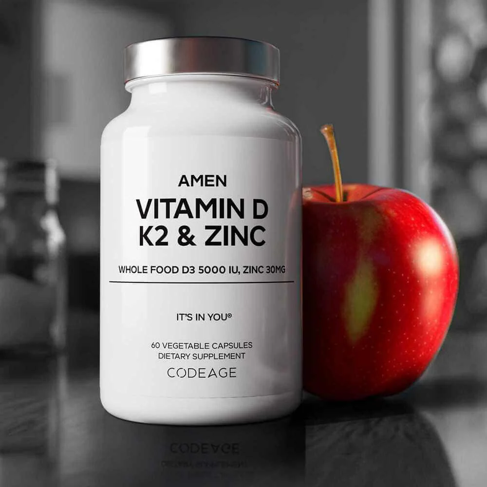 Codeage Amen Vitamin D, K2 & Zinc - Image 3