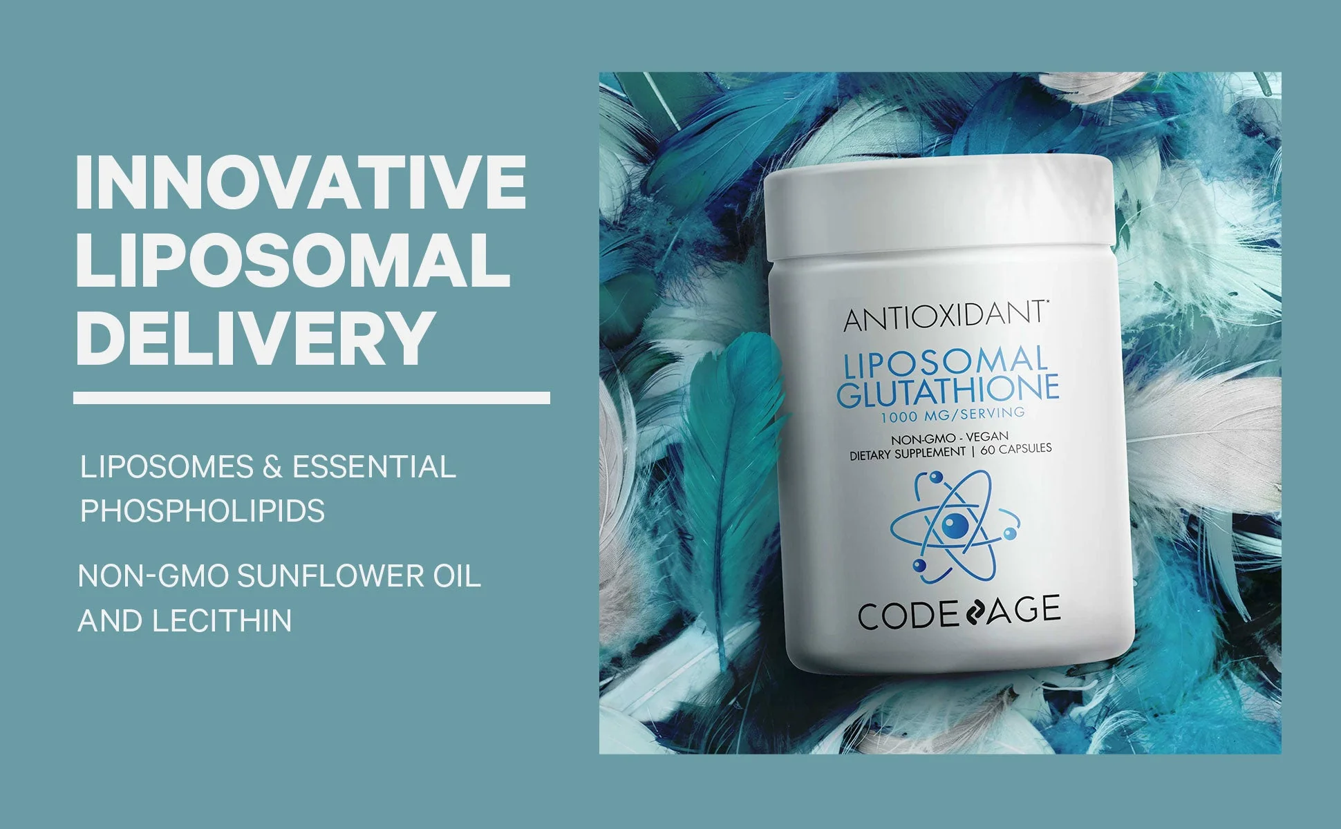 Codeage Antioxidant Liposomal Glutathione 1000 mg Supplement - Image 2