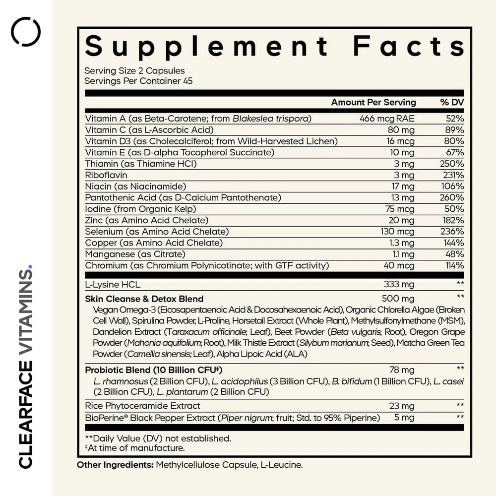 Codeage Clearface Vitamins+ Minerals Supplement Black Edition - Image 3