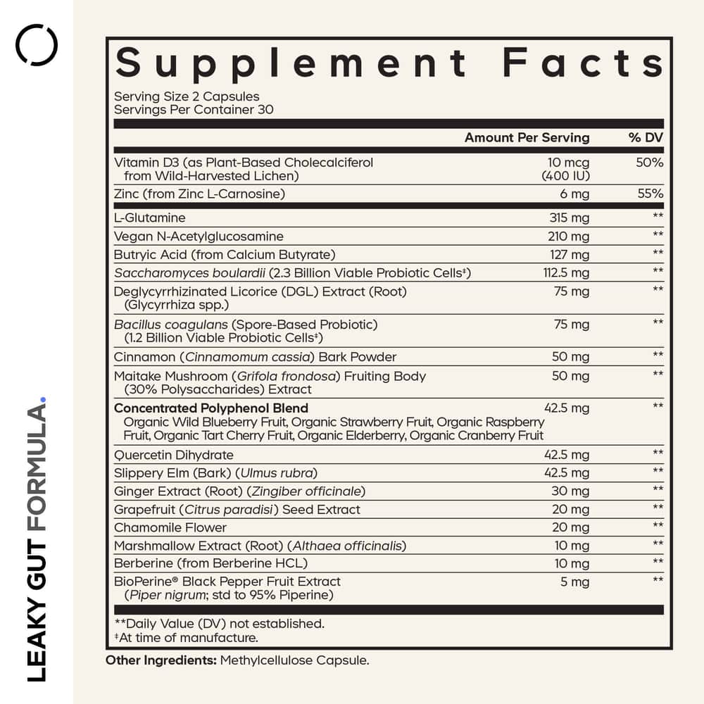Codeage Digestion Leaky Gut Formula Dietary Supplement - Image 2