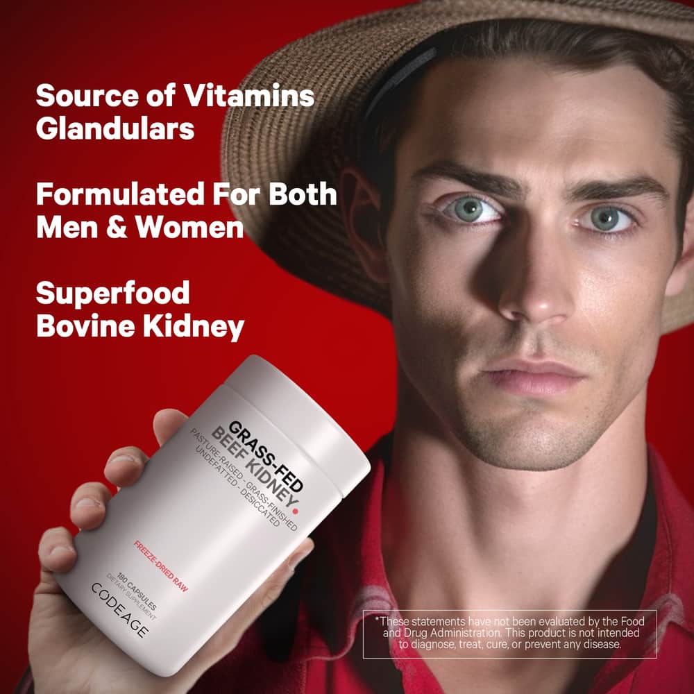 Codeage Grass Fed Beef Kidney Pasture Raised Dietary Supplement - Image 3