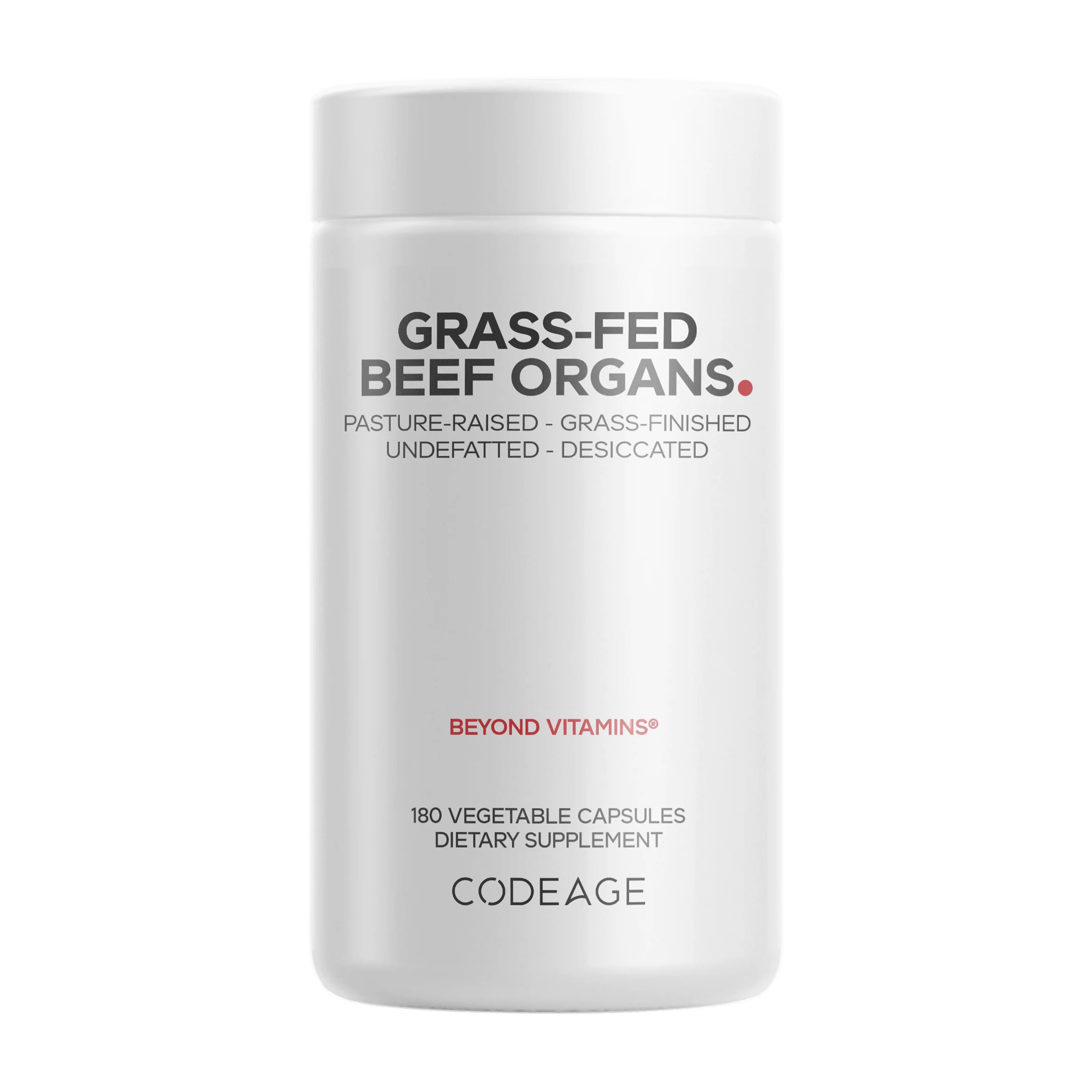 Codeage Grass Fed Beef Organs Pasture Raised Dietary Supplement