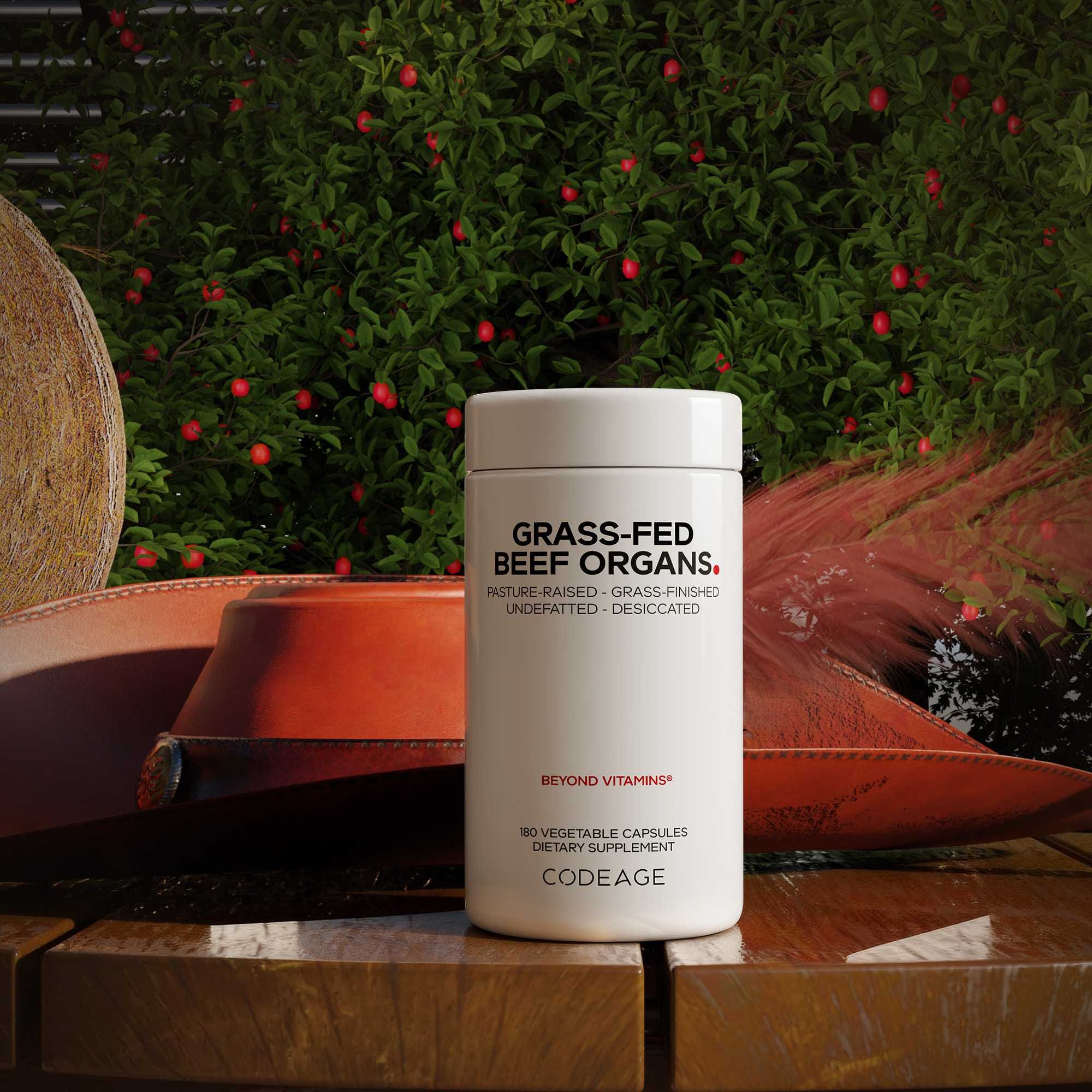 Codeage Grass Fed Beef Organs Pasture Raised Dietary Supplement - Image 4