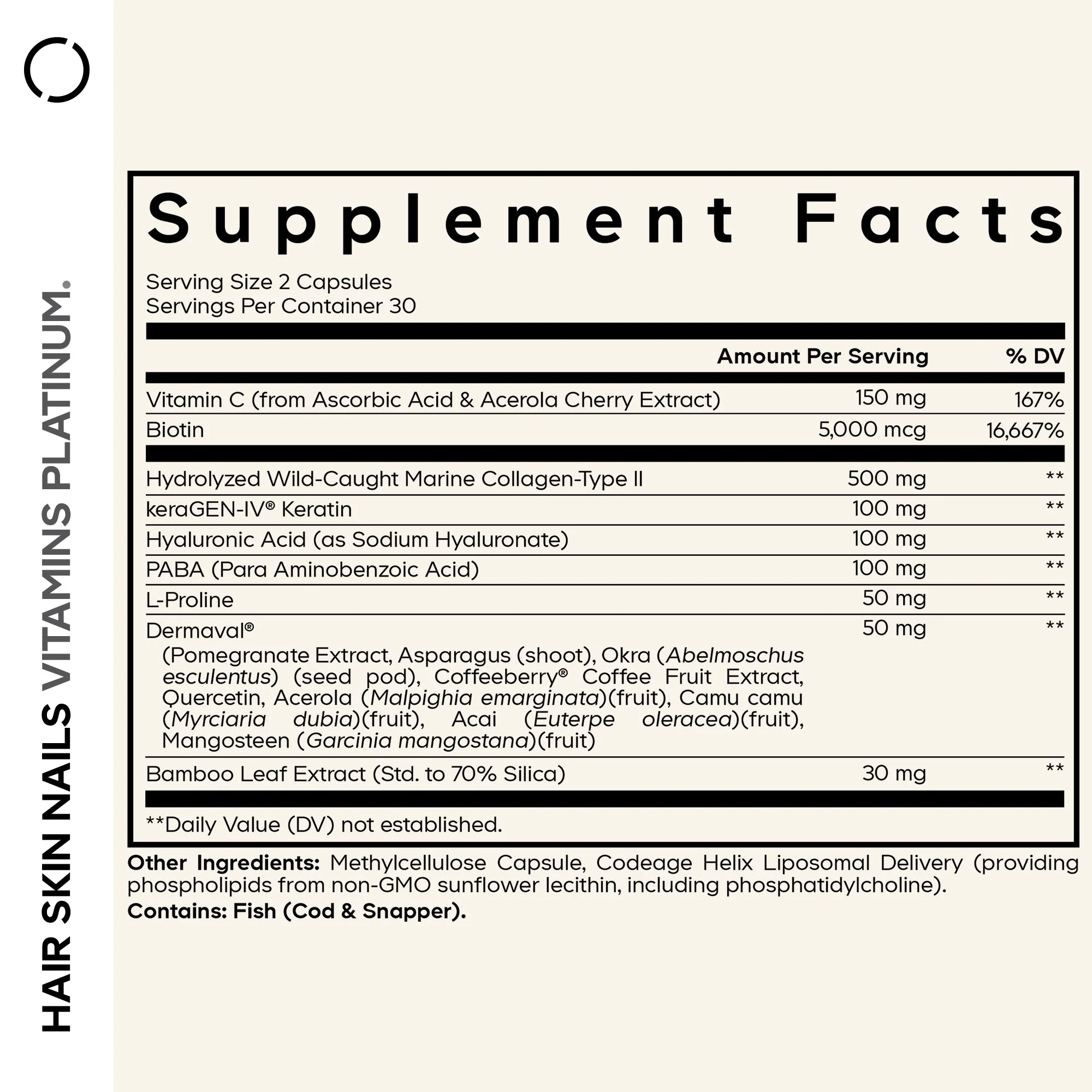 Codeage Hair Skin Nails Vitamins Platinum - Image 2