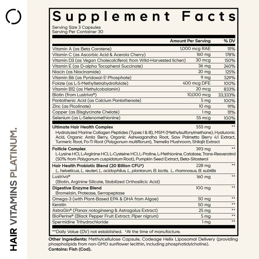 Codeage Hair Vitamins Platinum - Image 2