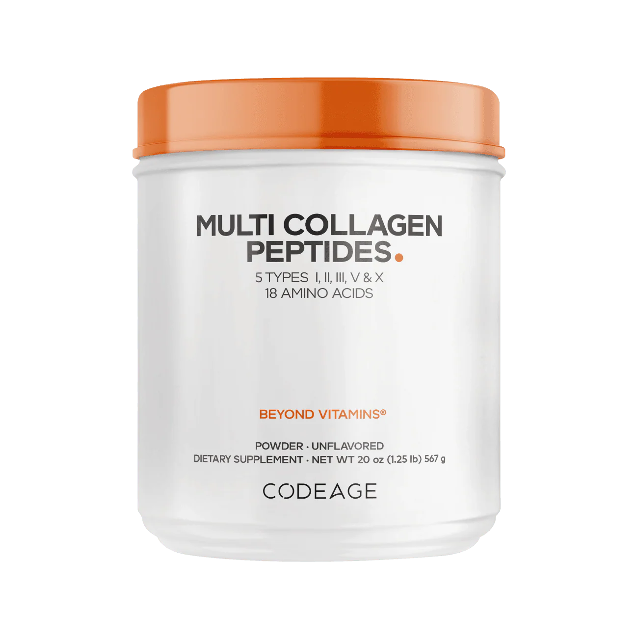 Codeage Hydrolyzed Multi Collagen Peptides Powder Supplement
