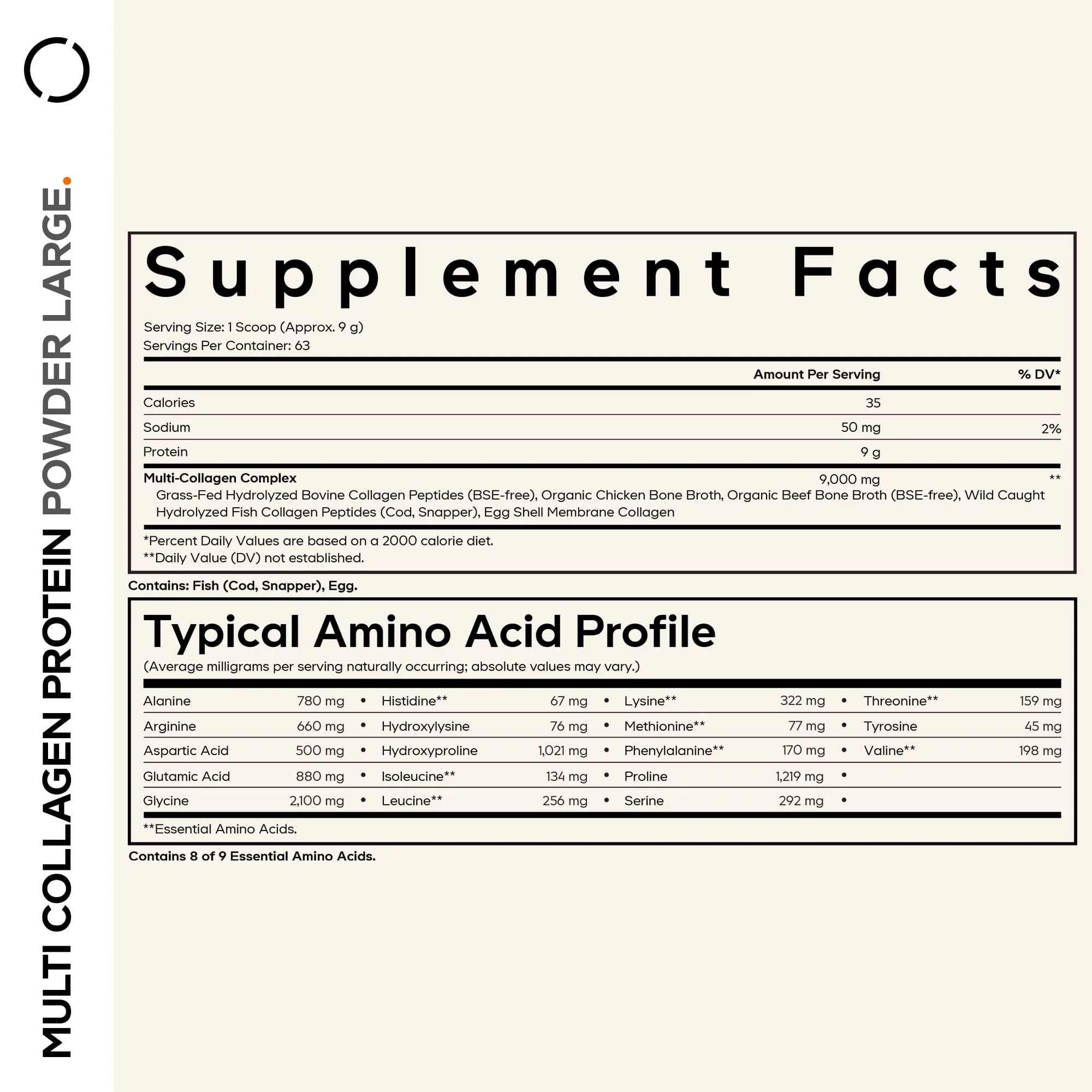 Codeage Hydrolyzed Multi Collagen Peptides Powder Supplement - Image 2