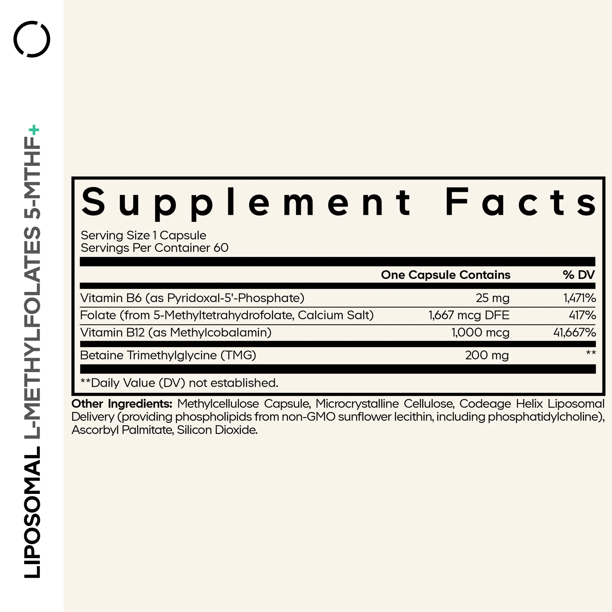 Codeage Liposomal L-Methylfolate 5-MTHF+ - Image 2