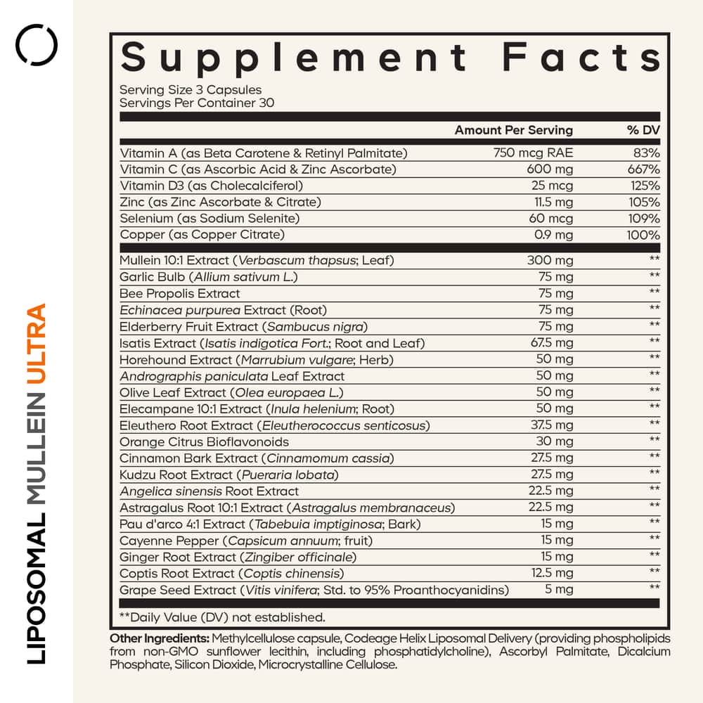 Codeage Liposomal Mullein Ultra - Image 2