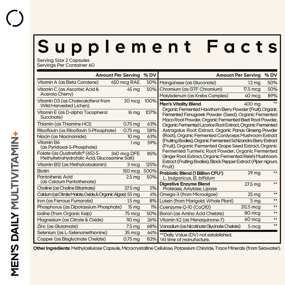 Codeage Men's Fermented Multivitamin 25+ Vitamins & Minerals - Image 2