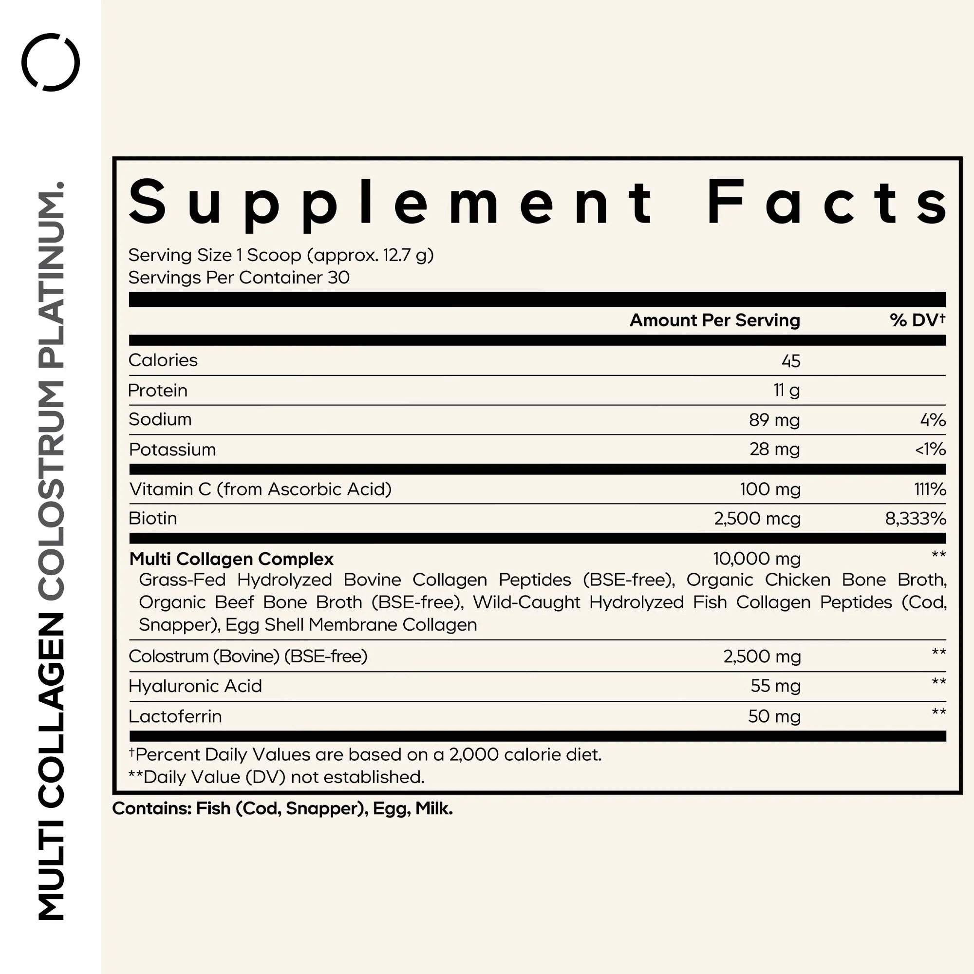 Codeage Multi Collagen Colostrum Platinum Powder - Image 2