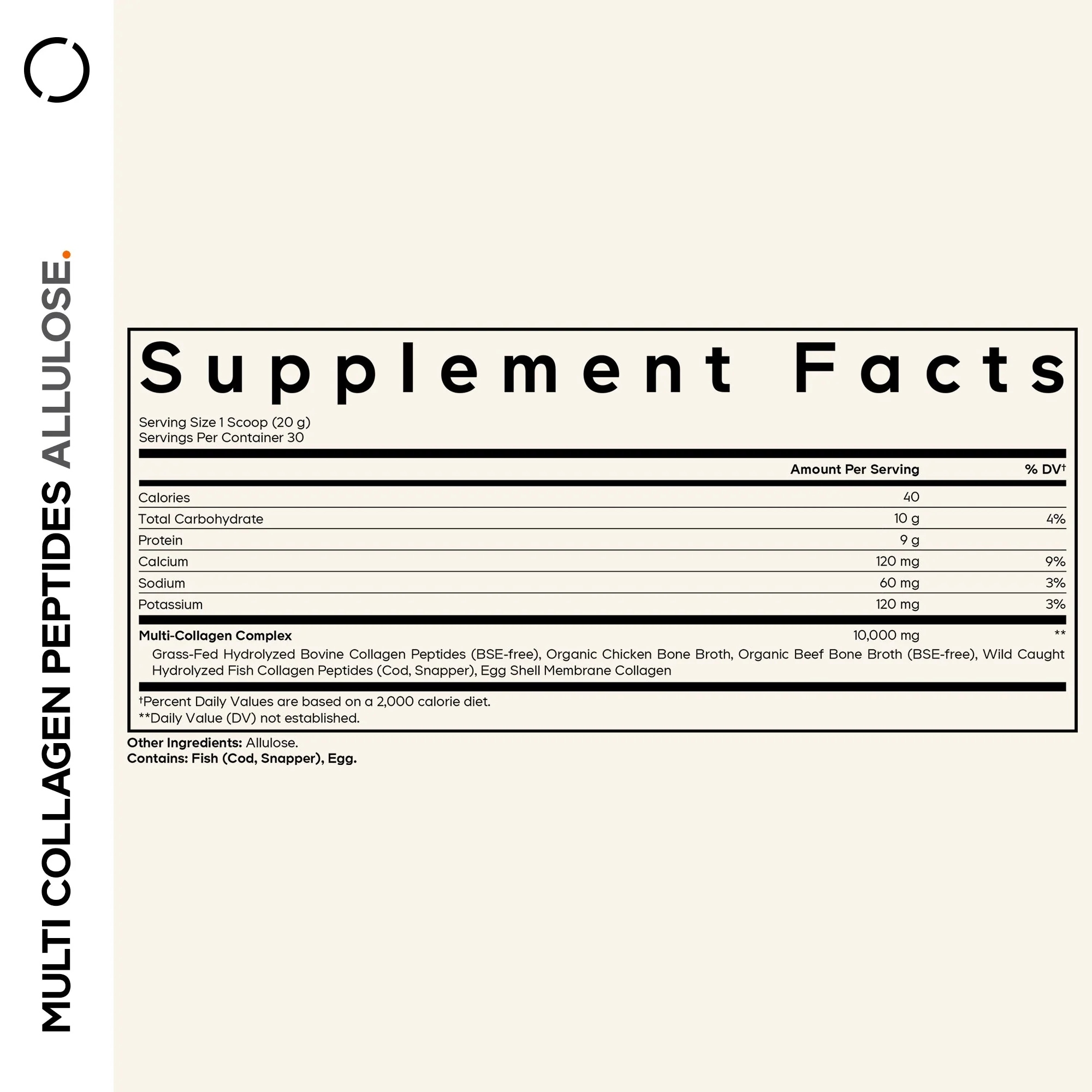 Codeage Multi Collagen Peptides Allulose Powder - Image 2