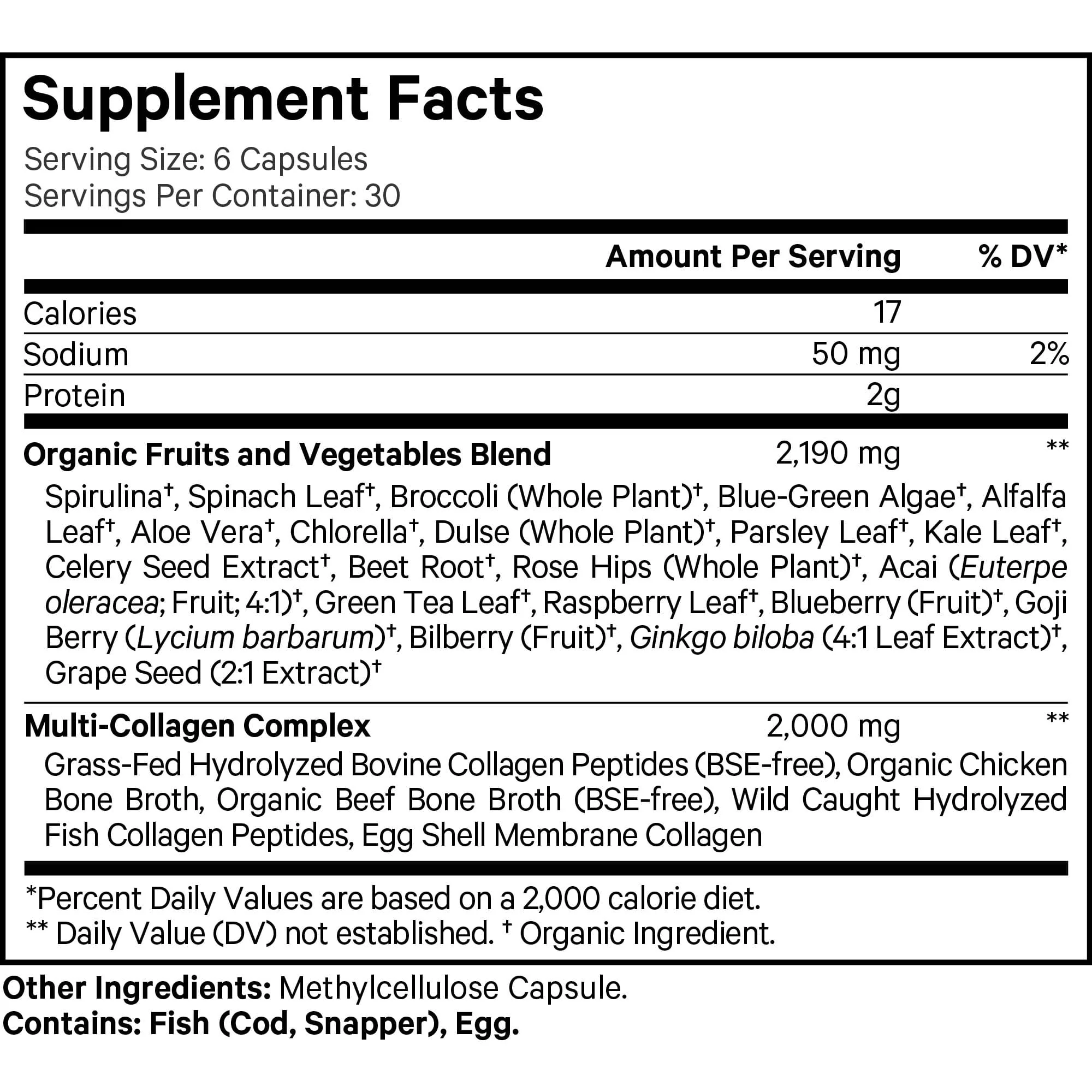 Codeage Multi Collagen Raw Greens - Image 2