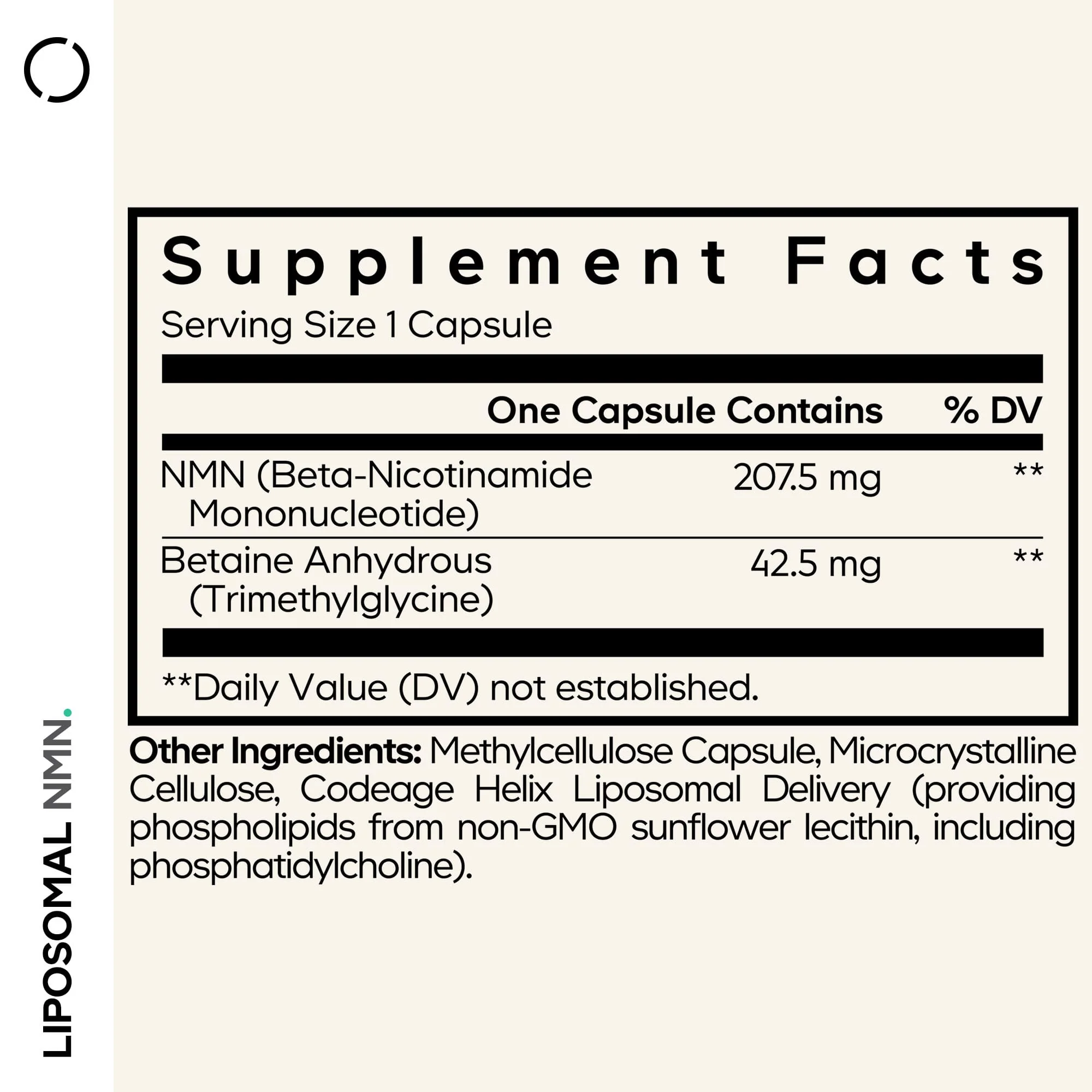 Codeage NMN & Betaine Anhydrous TMG Capsules Supplement - Image 2