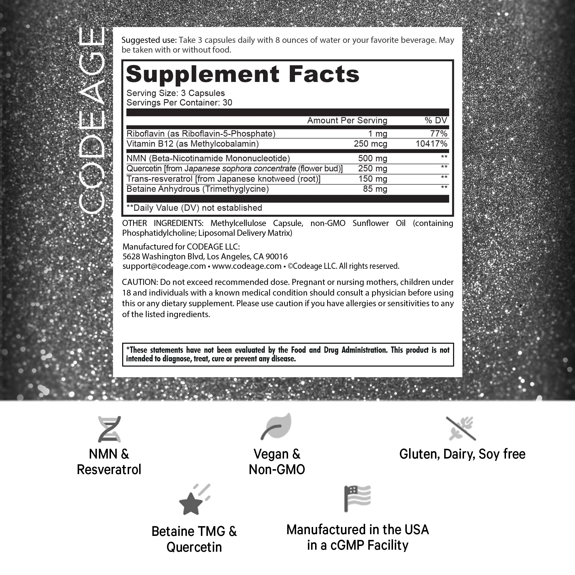Codeage NMN Platinum Supplement - Image 2