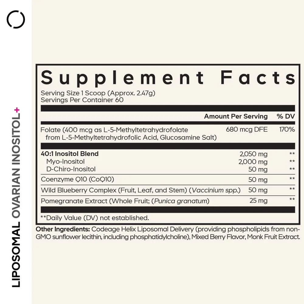 Codeage Ovarian Inositol+ Hormonal Balance Powder Supplement - Image 2