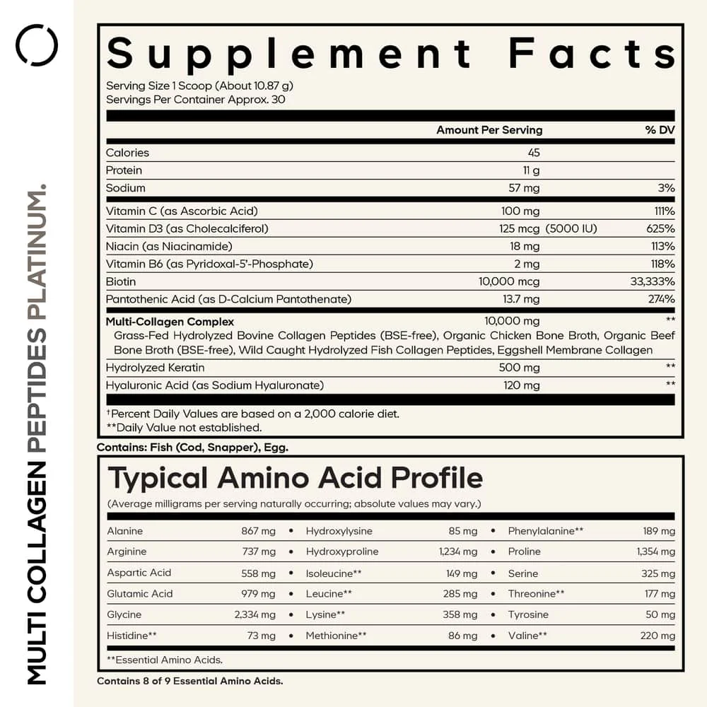Codeage Platinum Multi Collagen Peptides Powder Supplement - Image 2
