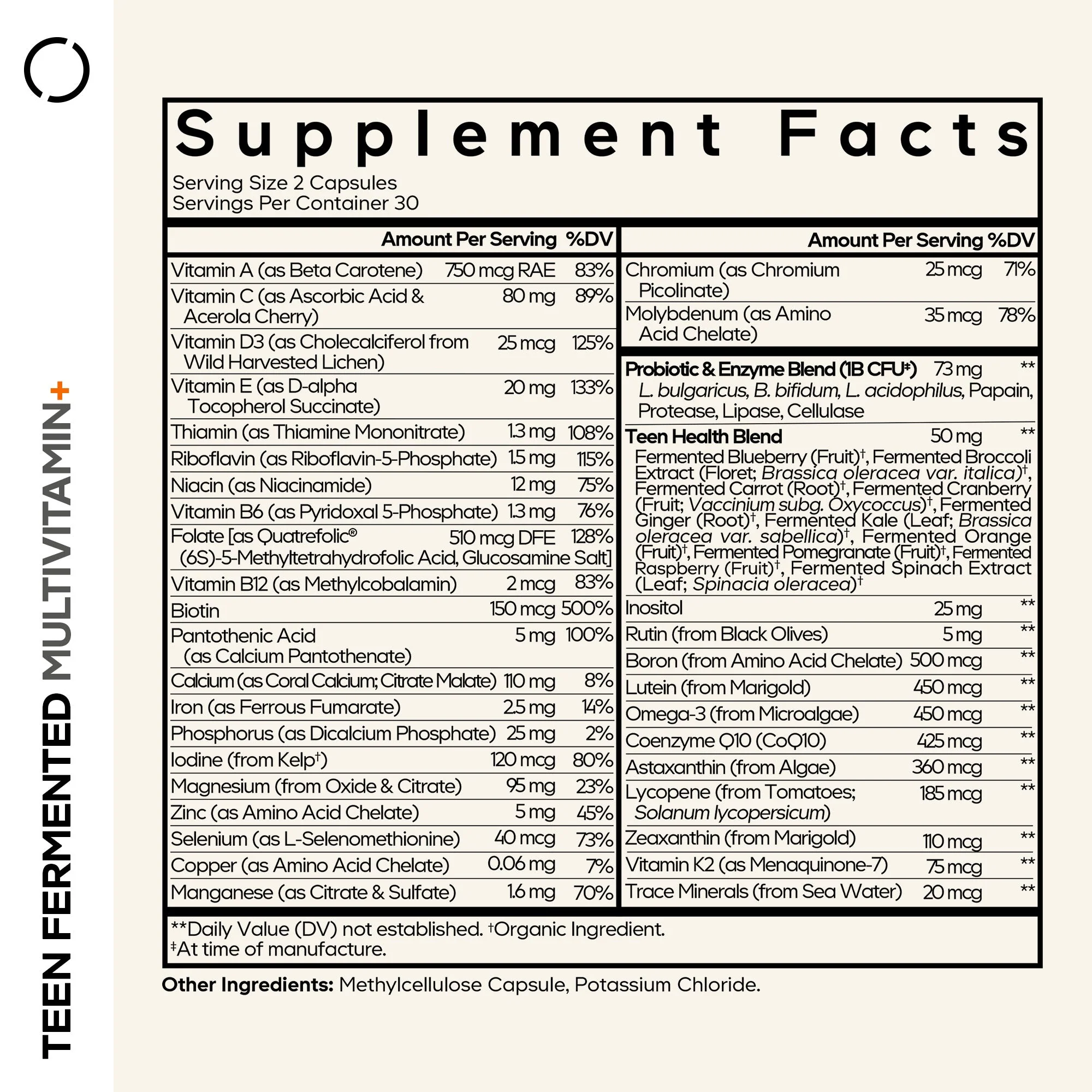 Codeage Teen Fermented Multivitamin+ Supplement - Image 2