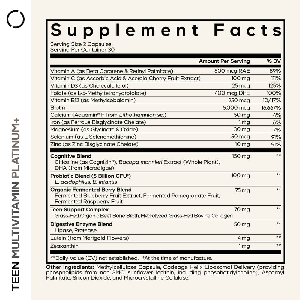 Codeage Teen Multivitamin+ Platinum - Image 2