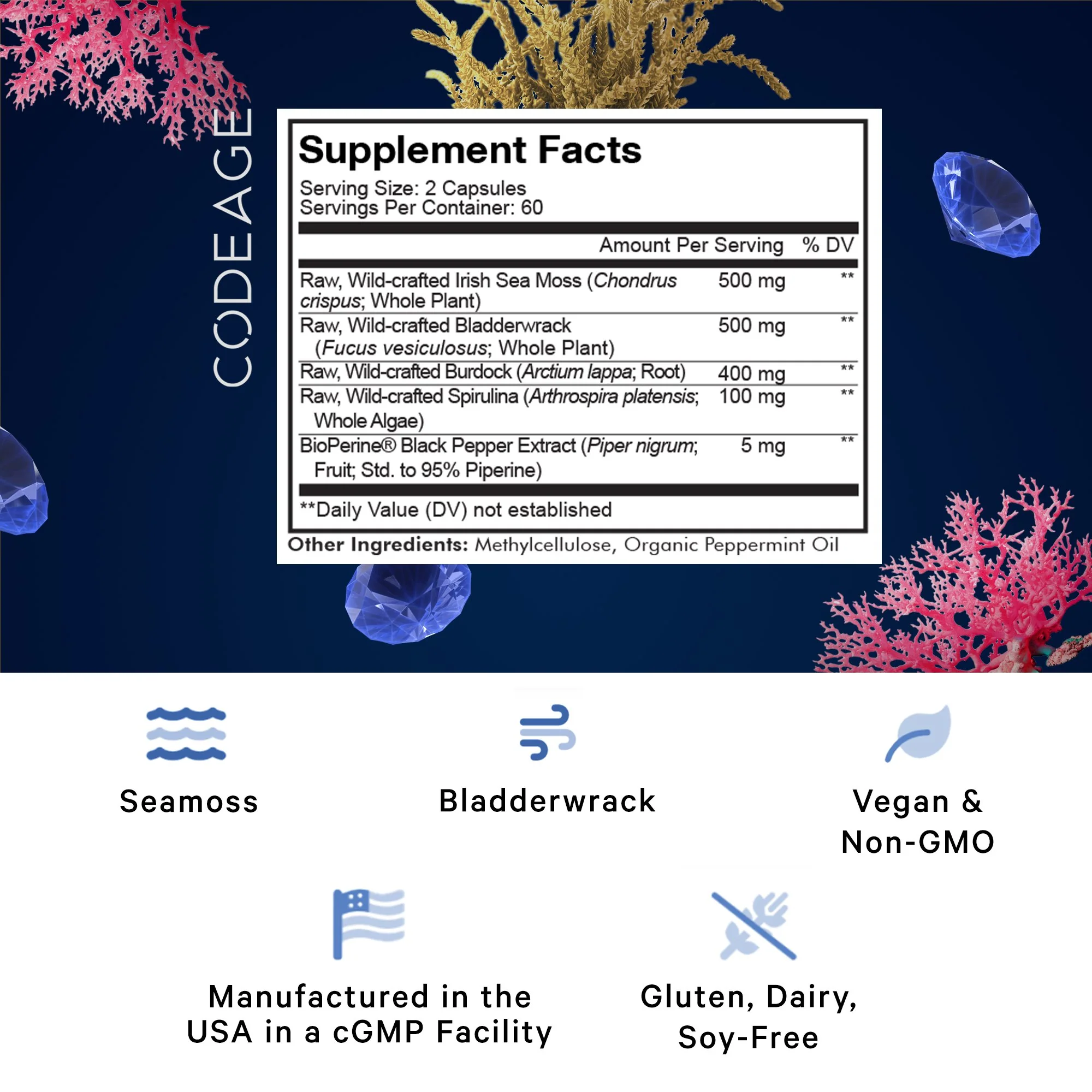 Codeage Wildcrafted Sea Moss Supplement - Image 4