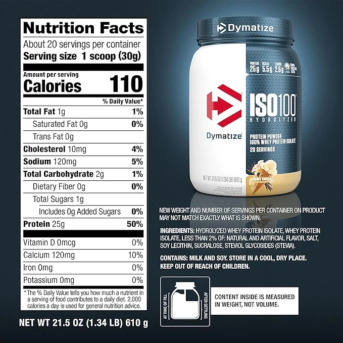 Dymatize ISO 100 Hydrolized Protein Powder - Image 20