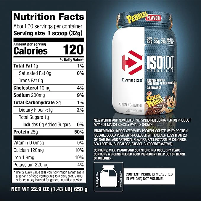 Dymatize ISO 100 Hydrolized Protein Powder - Image 22