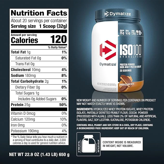 Dymatize ISO 100 Hydrolized Protein Powder - Image 24