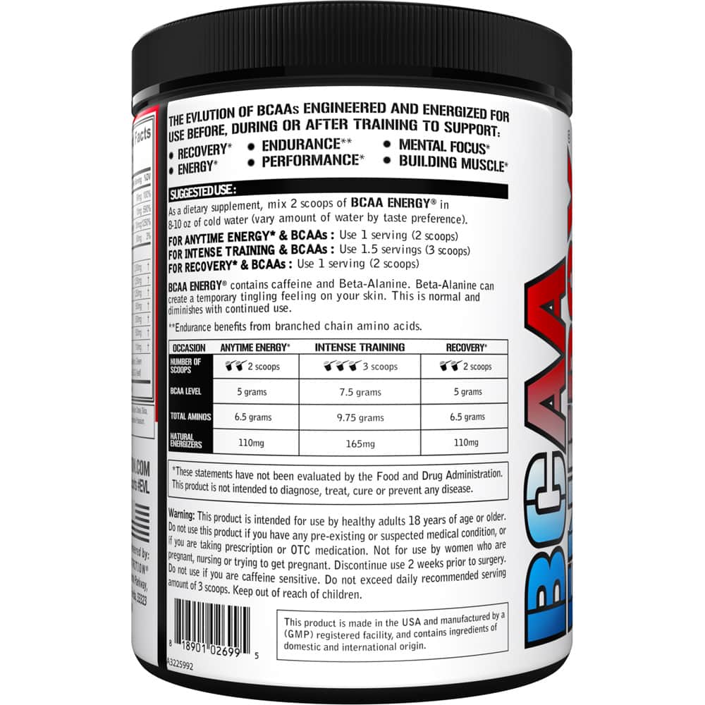 EVLUTION NUTRITION BCAA ENERGY AMINO ACIDS - Image 4