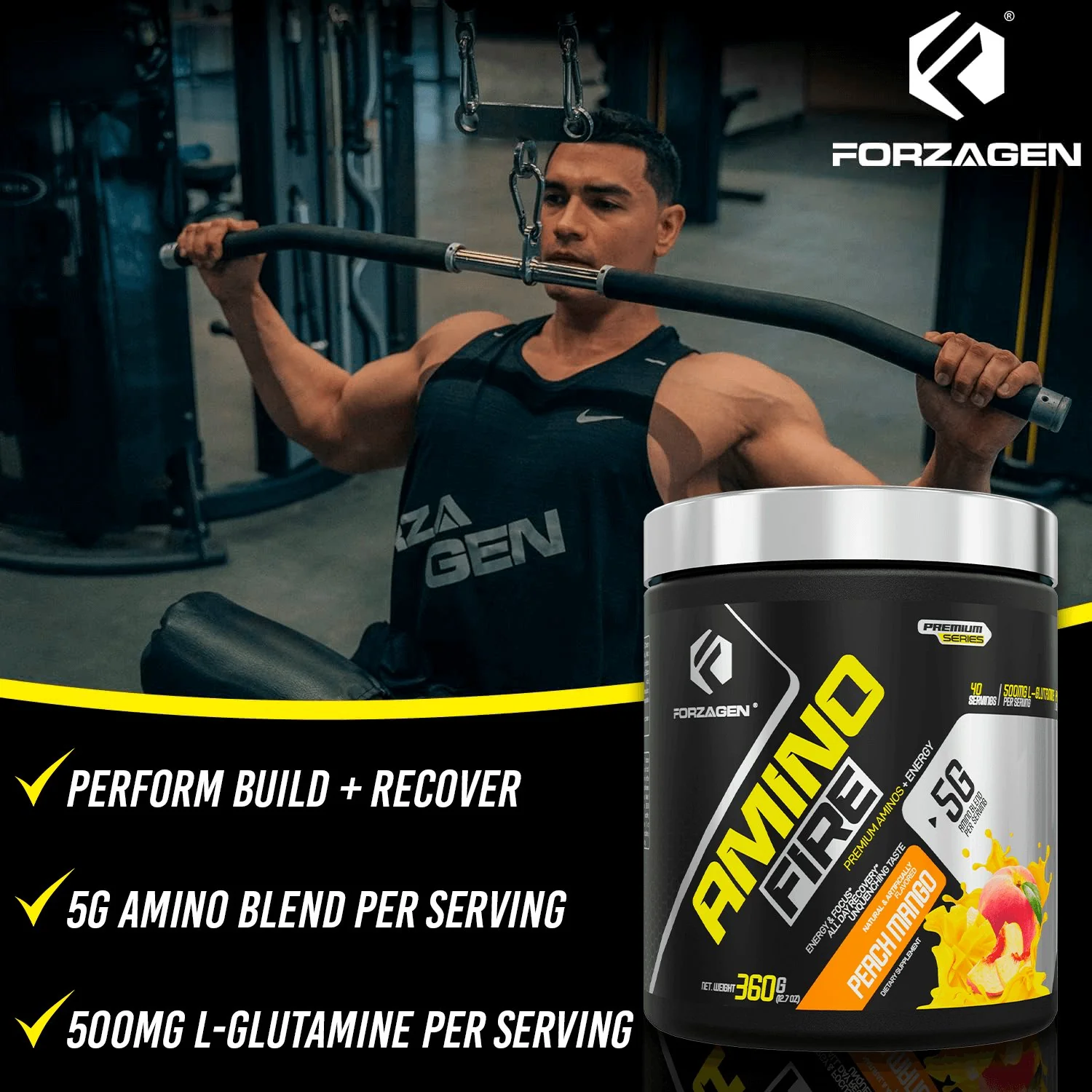 Forzagen Amino Fire Essential BCAAs + Pre Workout Energy - Image 16