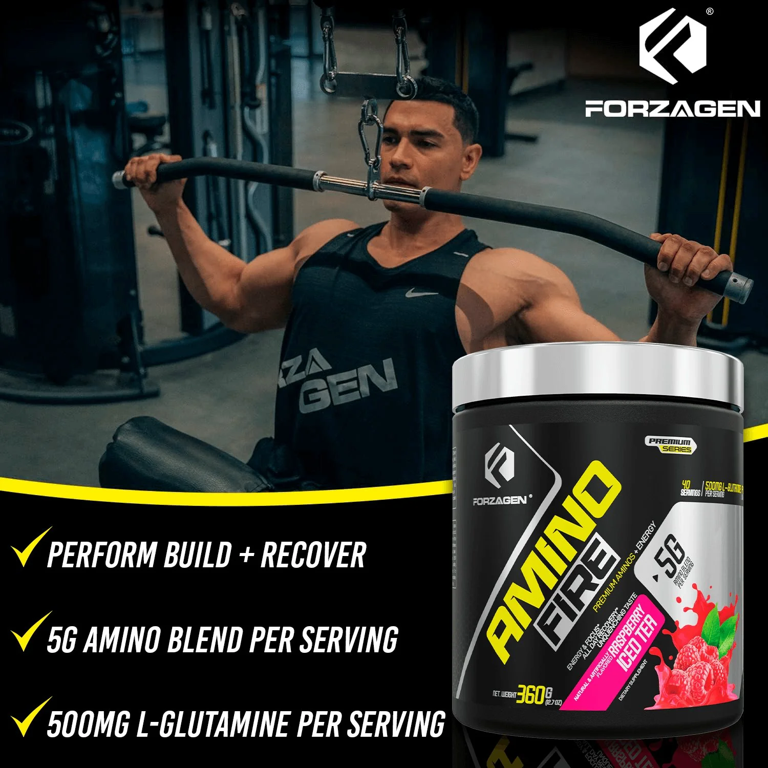 Forzagen Amino Fire Essential BCAAs + Pre Workout Energy - Image 17