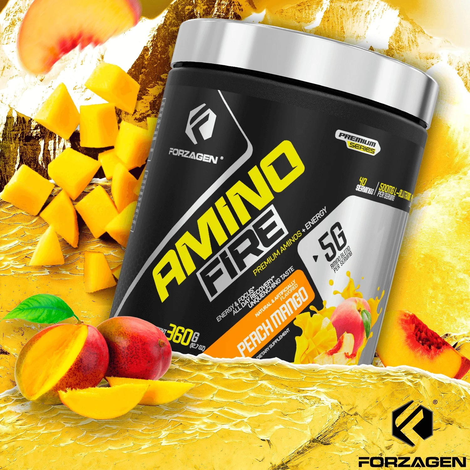 Forzagen Amino Fire Essential BCAAs + Pre Workout Energy - Image 18