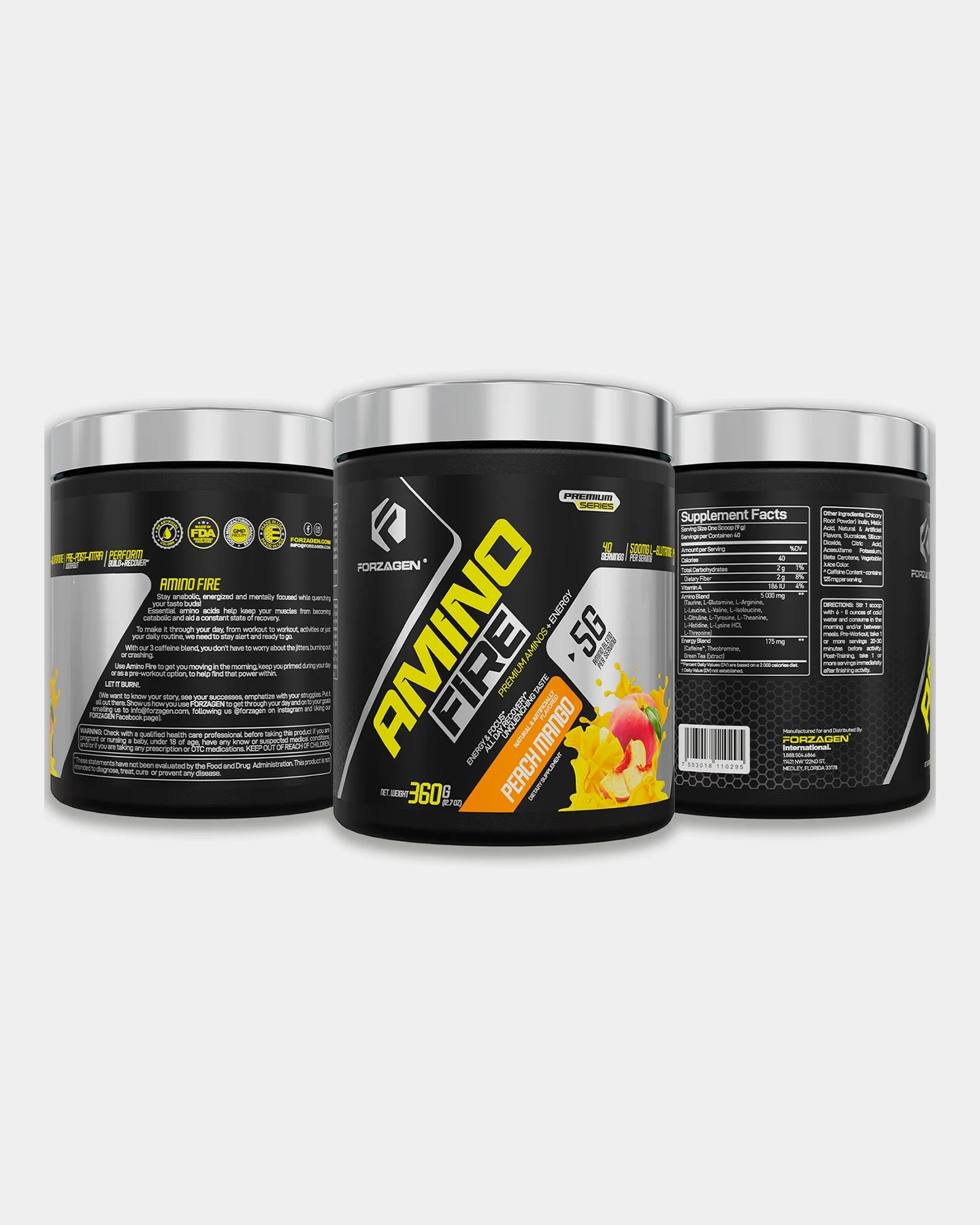 Forzagen Amino Fire Essential BCAAs + Pre Workout Energy - Image 3