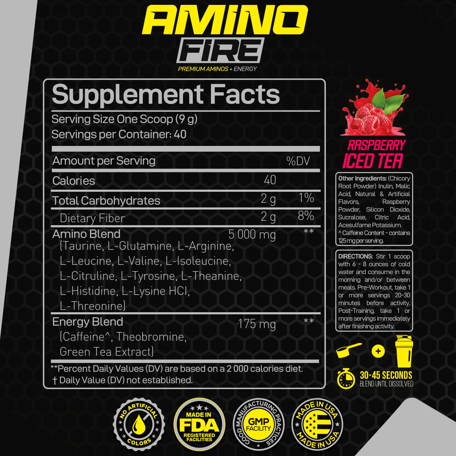Forzagen Amino Fire Essential BCAAs + Pre Workout Energy - Image 6