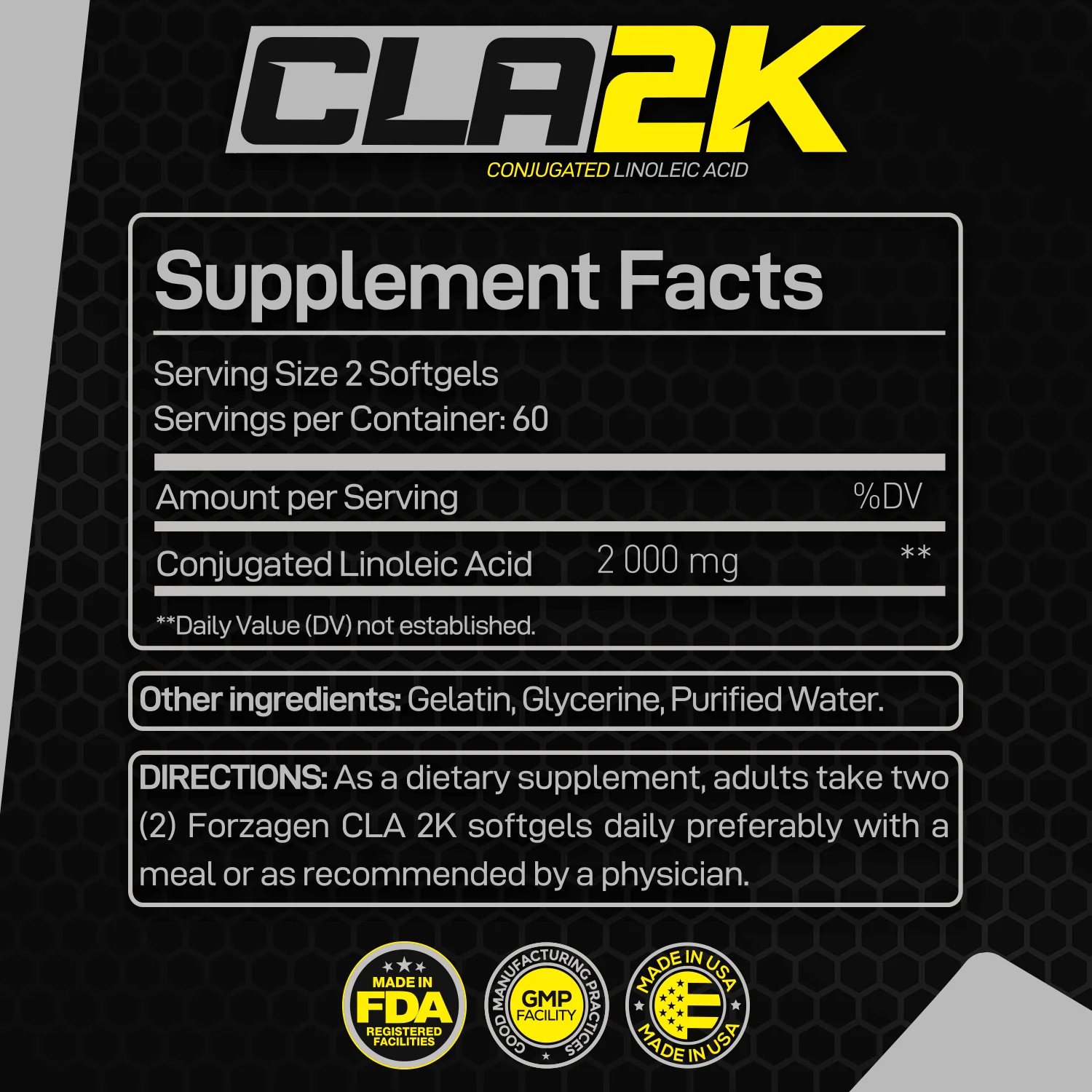 Forzagen CLA 2K Stim-Free Softgels - Image 3