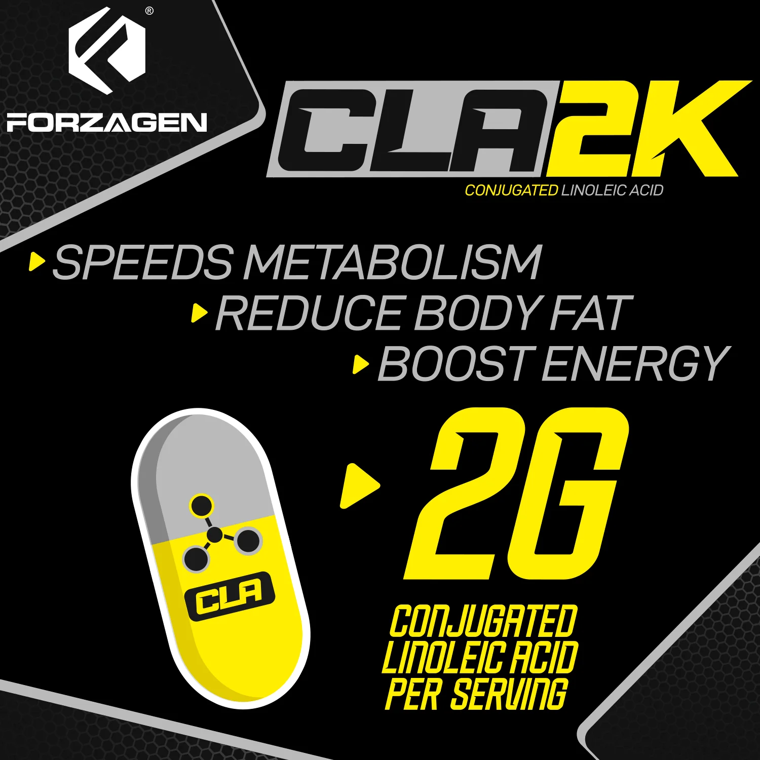 Forzagen CLA 2K Stim-Free Softgels - Image 4