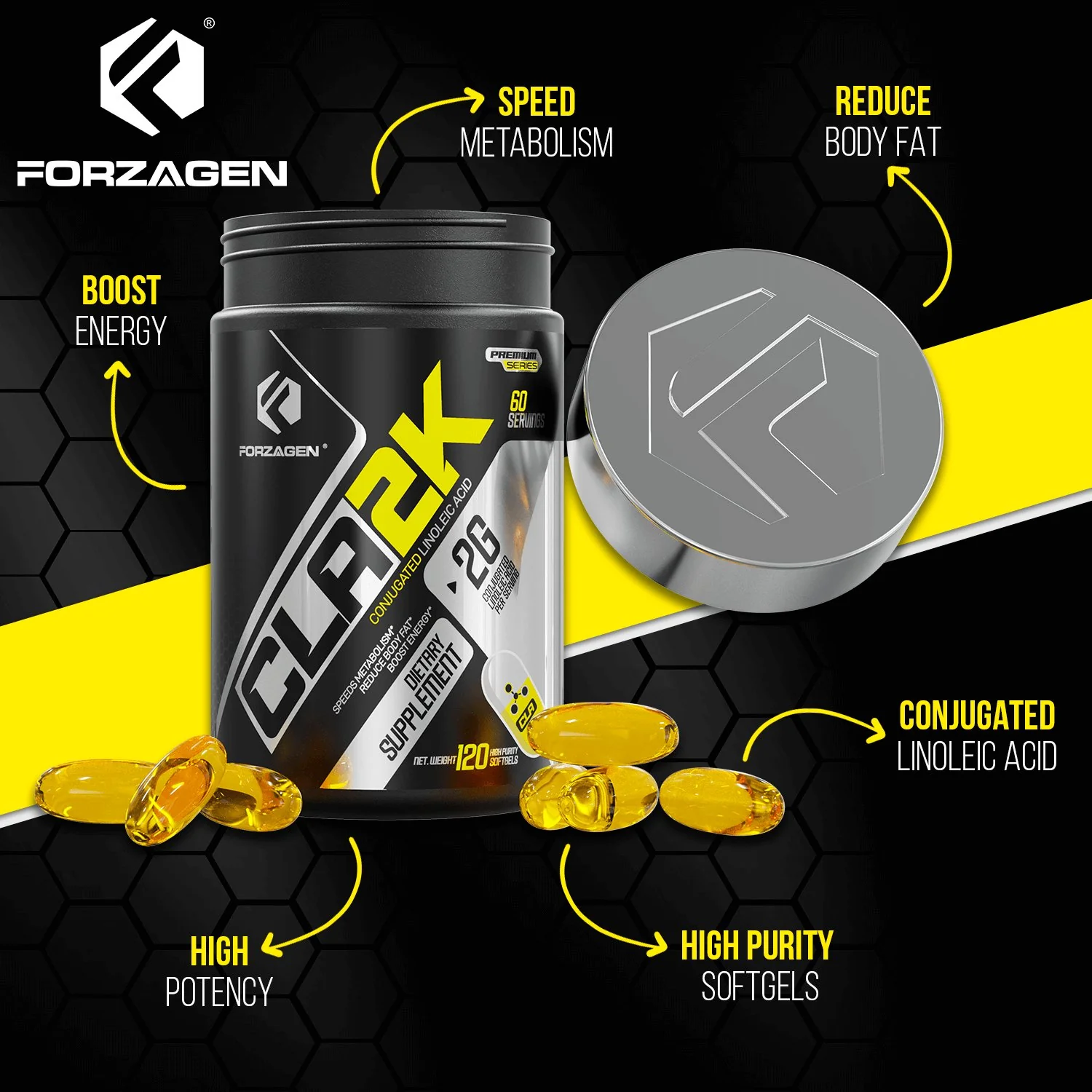 Forzagen CLA 2K Stim-Free Softgels - Image 6