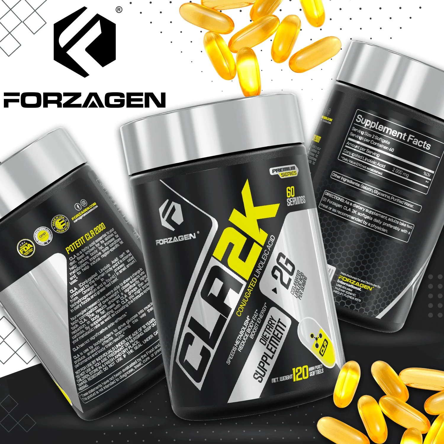 Forzagen CLA 2K Stim-Free Softgels - Image 8