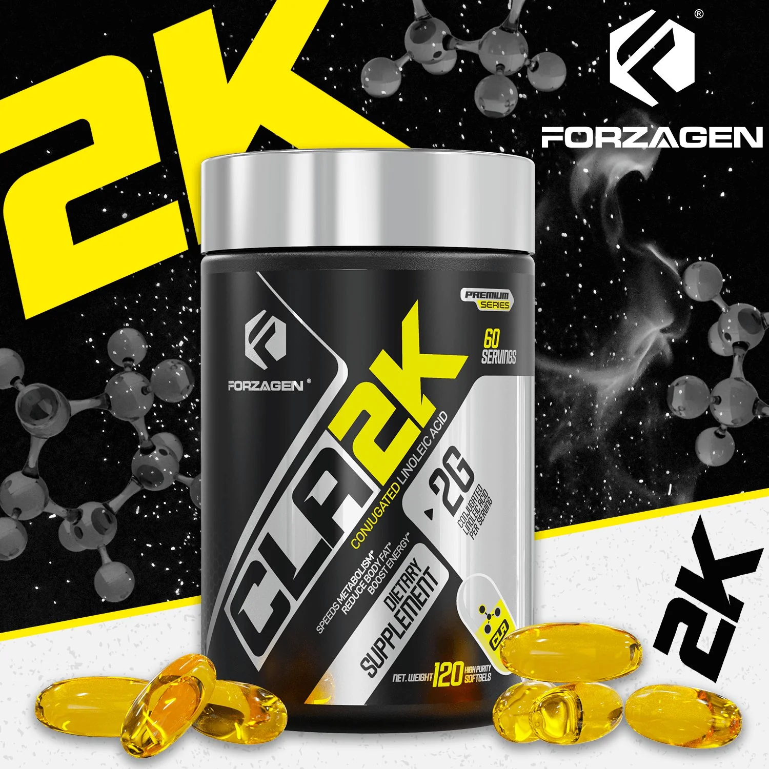 Forzagen CLA 2K Stim-Free Softgels - Image 9