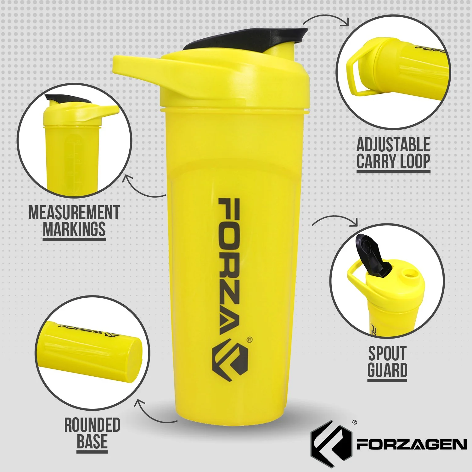 Forzagen Classic 20oz Protein Mixer - Image 2