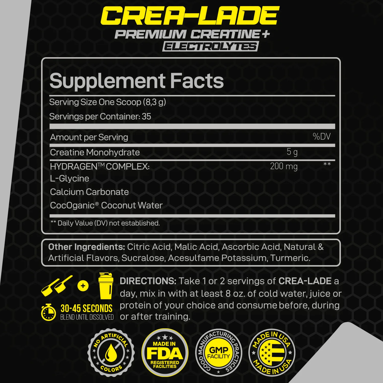 Forzagen CREA-LADE Premium Creatine + Electrolytes Pre-Workout - Image 2