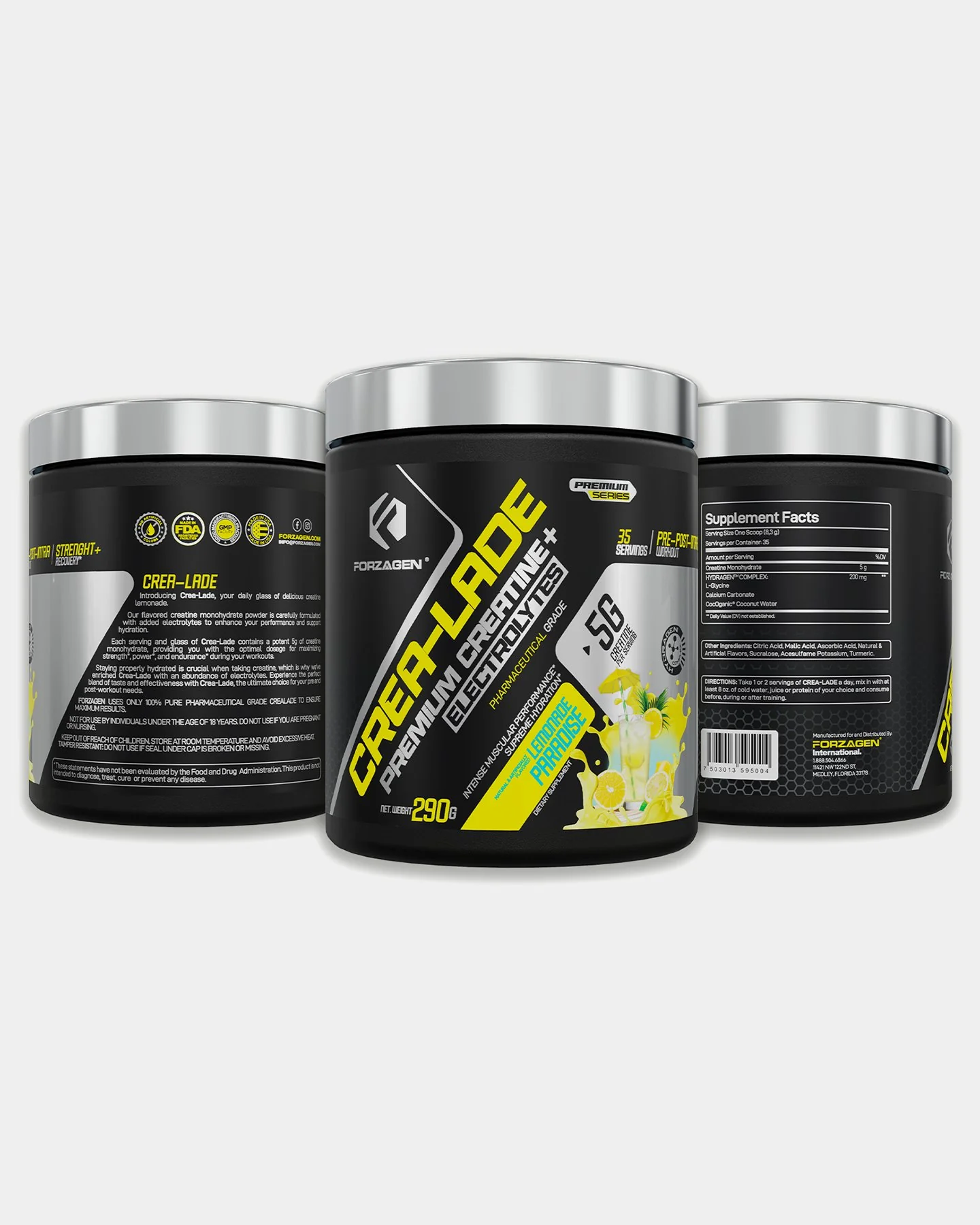 Forzagen CREA-LADE Premium Creatine + Electrolytes Pre-Workout - Image 4