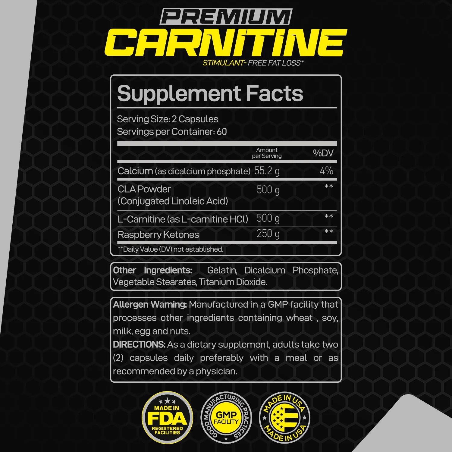 Forzagen Premium L Carnitine + CLA + Raspberry Ketones Stim-Free - Image 3