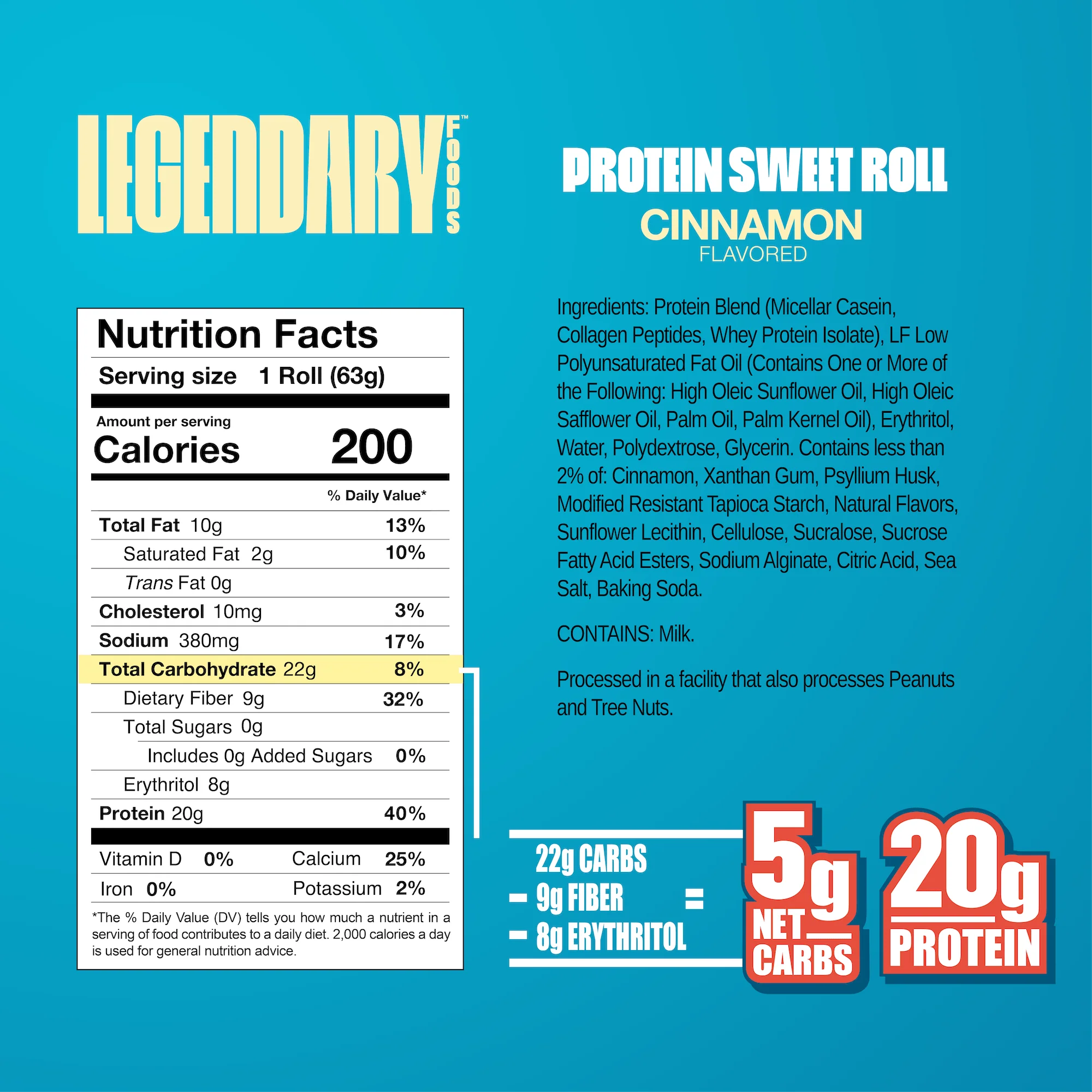 Legendary Foods Protein Sweet Roll 8 Pack - Image 4