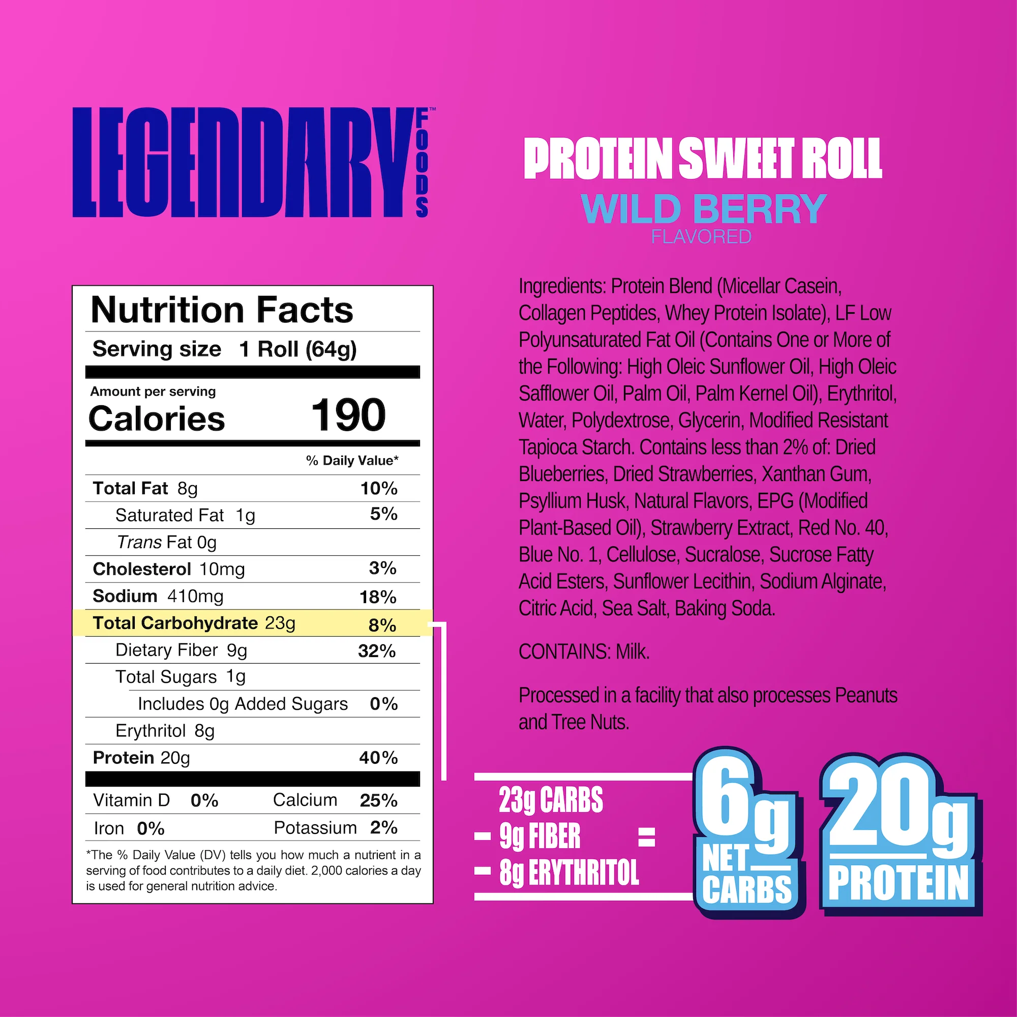 Legendary Foods Protein Sweet Roll 8 Pack - Image 6