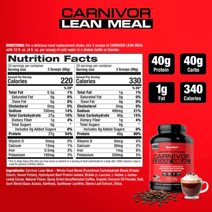 MuscleMeds CARNIVOR Lean Meal - Image 3